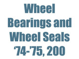 Wheel Bearings & Seals 1974-1975 IHC 200